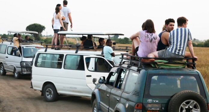 Tourists in Uganda